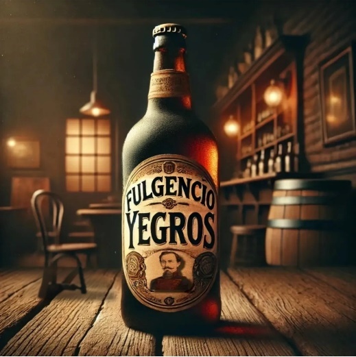 Botella de la cerveza «Fulgencio Yegros», la primera elaborada en Paraguay