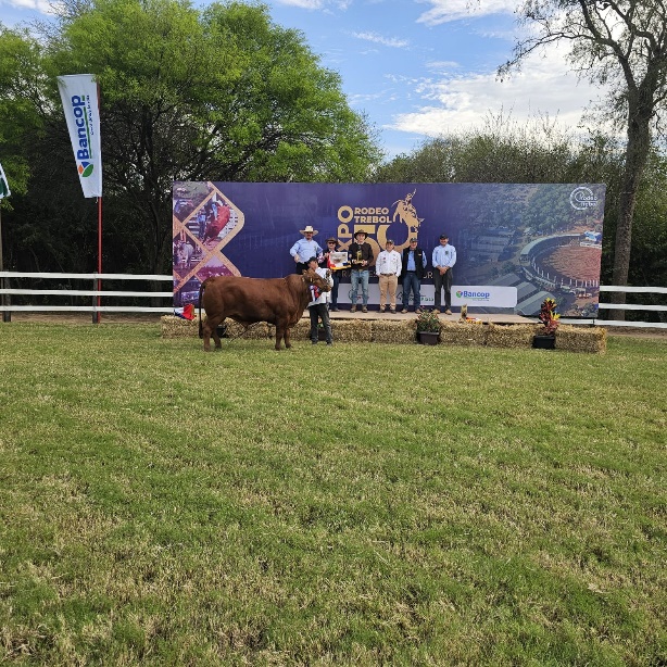 Ceremonia de premiación de los grandes campeonatos en la 50.ª Expo Rodeo Trébol, en Filadelfia
